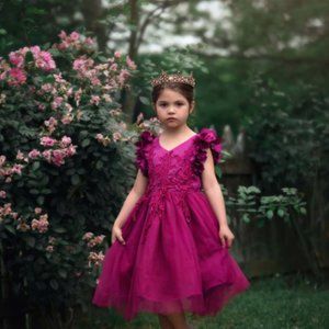 Trisch Scully Girls Cranberry Dress